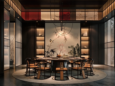 New Chinese Restaurant Teahouse New Chinese Restaurant Box Restaurant Chinese Restaurant Zen Restaurant 3d model