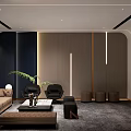 Modern Home Theater Interior With Comfortable Sofa Large Screen Sound System And Ambient Lighting