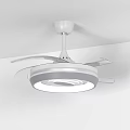 Modern Ceiling Air Conditioning Fan with Silver Blades and Built in Light