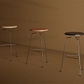 Bar Chair Nordic Style Bar Chair Antique Style Stool Metal Stool 3d model