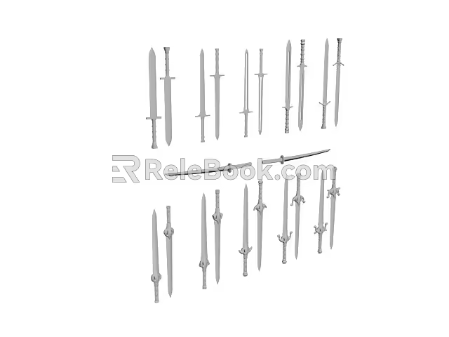 some weapons 3d model