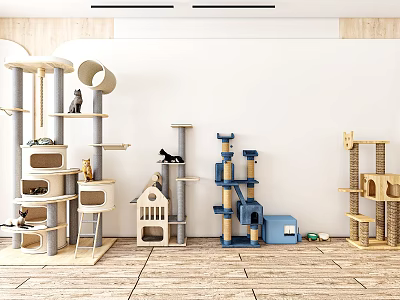 Cat Climbing Rack Pet Cabinet Cat 3d model