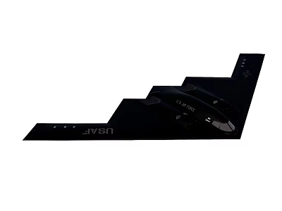 Black Stealth Fighter Jet Modern Military Aircraft with Aerodynamic Design 3d model