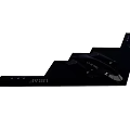 Black Stealth Fighter Jet Modern Military Aircraft with Aerodynamic Design