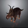 Realistic Triceratops Dinosaur 3D Model With Standing Posture And Texture