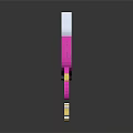 Cat Ear Head Doll With Pink White Design Purple Gold Facial Patterns And Pink Weapon