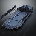 Modern Warship Transport Ship Science Fiction Transport Ship Ship 3d model