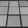 Various Pattern Building Grilles As Architectural Components For Decoration And Ventilation 3d model