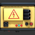 Industrial Safety Equipment With Yellow Orange Color Warning Sign Control Buttons And Display Screen