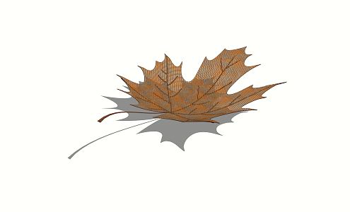 Modern City Sculpture Maple Leaf Sculpture 3d model