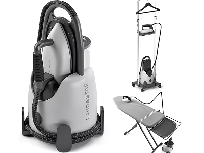 Efficient Household Steam Ironing Station With Ironing Board And Hanger Stand 3d model