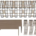 Modern Wooden Pergola Structure With Multiple Units And Detailed Beam Column Design