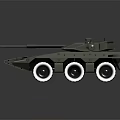Armored Military Vehicle With Six Wheels Tactical Weapon Mount And Reinforced Body