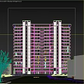 Modern High Rise Residential Building Exterior Design With Large Windows Balconies And Trees