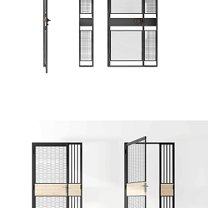 Modern child-mother door 3d model