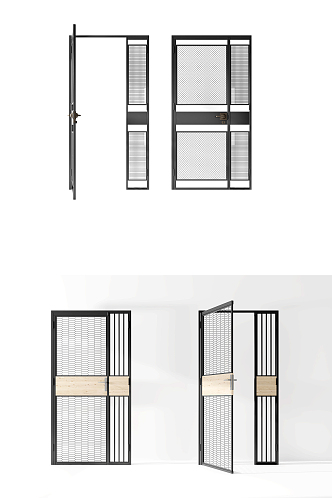 Modern child-mother door 3d model