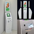 Modern Public Facility Self Service Kiosk With Touchscreen Keypad And Payment Options 3d model