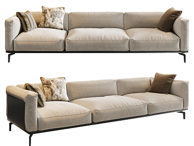 Modern three-seat sofa multiplayer sofa model