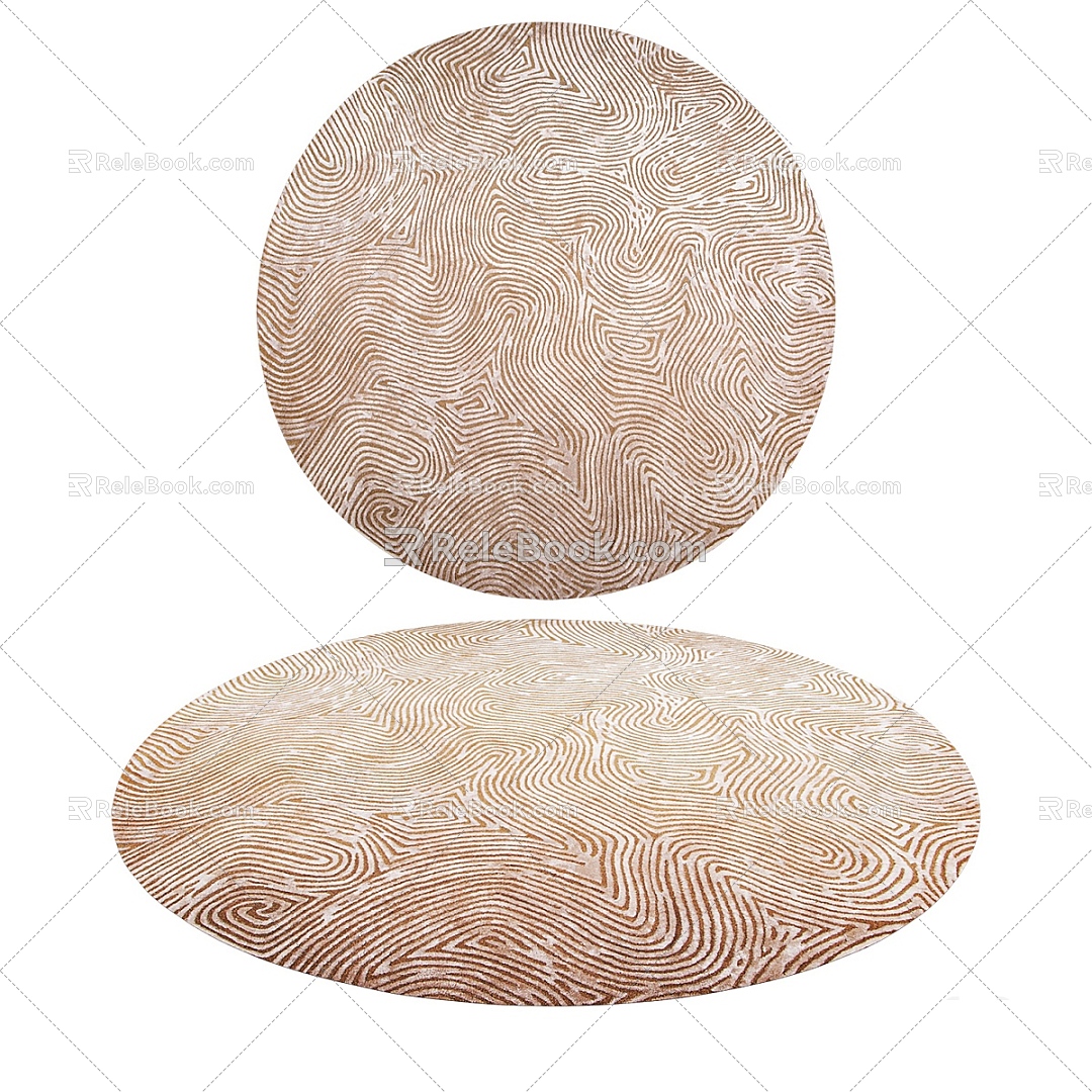 Quiet Round Carpet 3d model