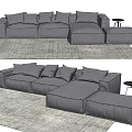 Modern corner sofa multiplayer corner sofa 3d model