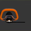 Electric Hedge Trimmer With Orange White Blades Black Gray Handle For Garden Use