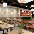 Orange Restaurant With Affordable Deals Traditional Flavors Modern Trends Glass Doors Tables Chairs And Plants
