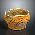 Handmade Pottery Bowl With Earthy Yellow Tone And Handcrafted Textures For Daily Living Supplies