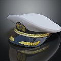 Modern Navy Cap General Cap 3d model