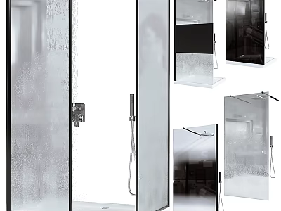 Modern Shower Sauna Unit With Glass Door And Steam Control Panel In Bathroom 3d model