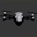 Innovative Quadcopter Drone With White Pig Head Design And Black Body Structure