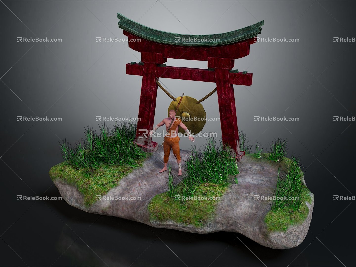 Guardian Guardian Gong Gong Drum Character Game Character Game Character Realistic Character 3d model