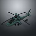Military Attack Helicopter With Detailed Rotor System Weaponry And Fuselage Design