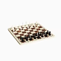 Board Game Entertainment Featuring Classic Checkerboard Chessboard And Neatly Arranged Black White Pieces
