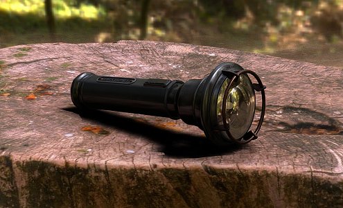 Retro Flashlight 3d model