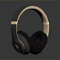 Modern Over Ear Headphones Electronic Device With Gray Gold Design And Comfortable Earpads