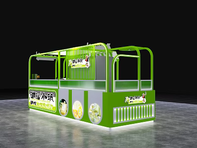 Golden Point Fresh Juice Shop 3d model