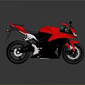 Red Sports Motorcycle With Sleek Modern Design Black Accents And Stylish Look