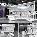 Vatech China Exhibition Booth With Modern White Design And Staff Displaying Products