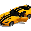 Stunning Yellow Two Door Sports Car With Aerodynamic Body And Black Background