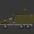 Military Truck With Multi Antenna Structure On Roof For Communication