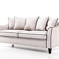 modern double sofa fabric double sofa 3d model