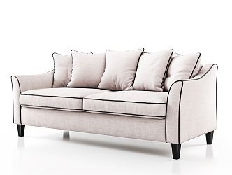 modern double sofa fabric double sofa 3d model