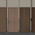 Various Wooden Hinged Doors With Different Panel Designs And Colors For Interior 3d model