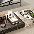 Modern Black Lounge Chair In Interior With Floor Lamp Marble Table And City View
