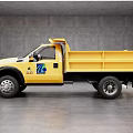 Yellow Heavy Duty Dump Truck With 76 Logo And Cargo Bed Design