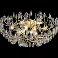 Elegant Crystal Ceiling Light With Gold Frame And Illuminated Decorations 3d model