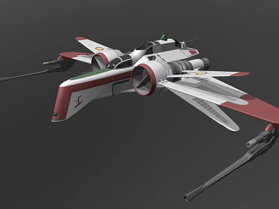Sleek Red And White Fighter Jet With Twin Engines Sharp Wings And Front Guns 3d model Sleek Red And White Fighter Jet With Twin Engines Sharp Wings And Front Guns 3d model