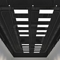 ceiling duct lamp spotlight guide rail lamp strip lamp rectangular lamp gray ceiling 3d model