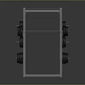 White Weight Rack With Black Weight Plates For Home Gym Fitness Use