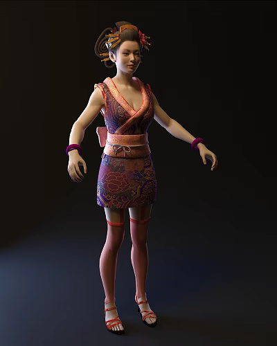 Modern woman Japanese beauty 3d model Modern woman Japanese beauty 3d model